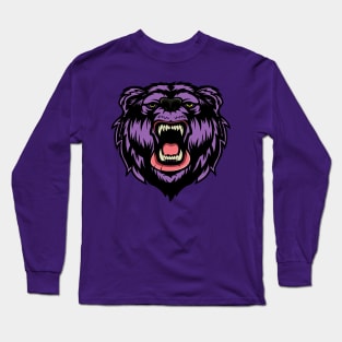 Angry Grizzly Bear Mouth Open Long Sleeve T-Shirt